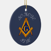 Freemason Square and Compass Charity Masonic Keramisch Ornament (Rechts)