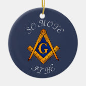 Freemason Square and Compass Charity Masonic Keramisch Ornament (Voorkant)