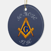 Freemason Square and Compass Charity Masonic Keramisch Ornament (Links)