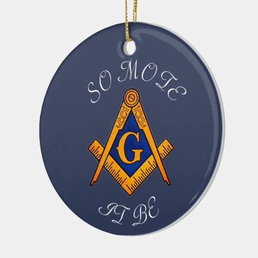 Freemason Square and Compass Charity Masonic Keramisch Ornament (Links)