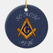 Freemason Square and Compass Charity Masonic Keramisch Ornament (Achterkant)