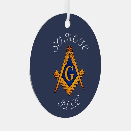 Freemason Square and Compass Charity Masonic Metalen Ornament (Voorkant Rechts)