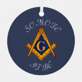 Freemason Square and Compass Charity Masonic Metalen Ornament (Voorkant)