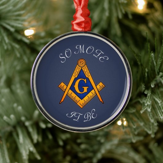 Freemason Square and Compass Charity Masonic Metalen Ornament (Boom)