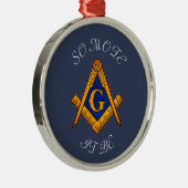 Freemason Square and Compass Charity Masonic Metalen Ornament (Rechts)