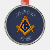 Freemason Square and Compass Charity Masonic Metalen Ornament (Voorkant)