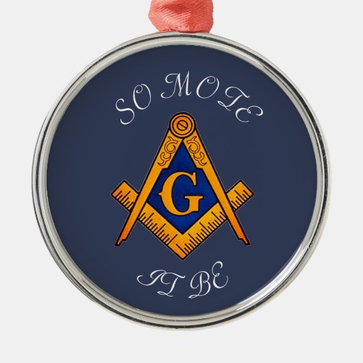 Freemason Square and Compass Charity Masonic Metalen Ornament (Voorkant)