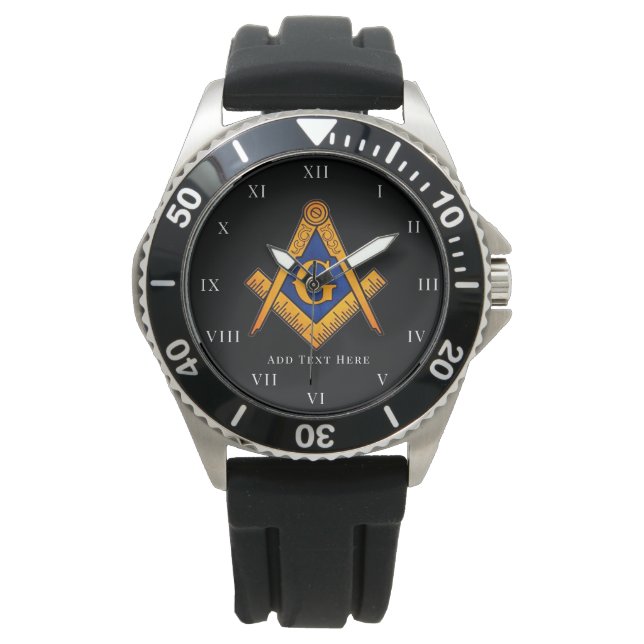 Freemason Square and Compass Charity Masonic Watch Horloge (Voorkant)