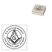 Freemason Square Compass Masonic retouradres Rubberstempel (Gestempeld)
