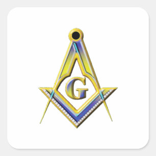 Freemason Square & Compass Vierkante Sticker