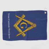 Freemason Square en Compass Masonic Gift Golfer Golfhanddoek (Horizontaal)