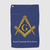 Freemason Square en Compass Masonic Gift Golfer Golfhanddoek (Voorkant)