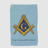 Freemason Square en Compass Masonic Gift Golfer Golfhanddoek (Voorkant)