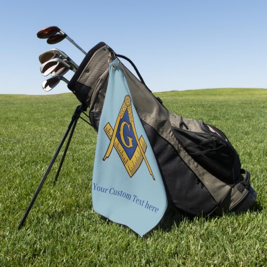 Freemason Square en Compass Masonic Gift Golfer Golfhanddoek (Groen)