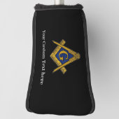 Freemason Square en Compass Masonic Gift Golfer Golfheadcover (Draai 90)