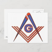 Freemason-symbool Briefkaart (Voorkant / Achterkant)