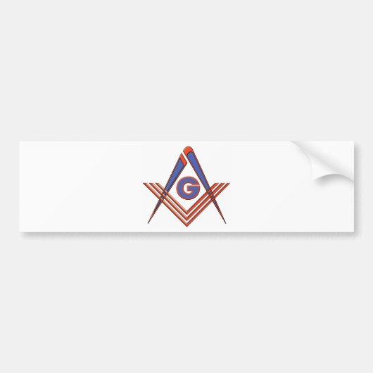 Freemason-symbool Bumpersticker (Voorkant)