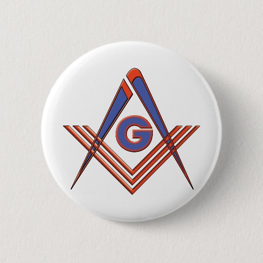 Freemason-symbool Ronde Button 5,7 Cm (Voorkant)