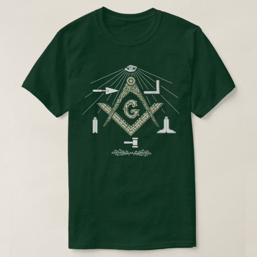 Freemason Tools with gods All see Eye Fathers D T-shirt (Design voorkant)