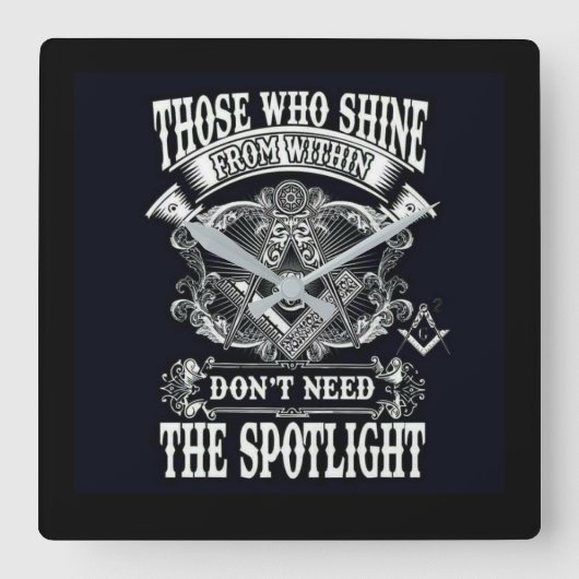 Freemason Vierkante Klok (Voorkant)