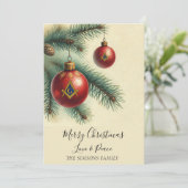 Freemason Vintage Christmas Tree Merry Masonic Feestdagenkaart (Staand voorkant)