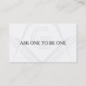 Freemason Visitekaartje - Masonic Custom Card (Achterkant)