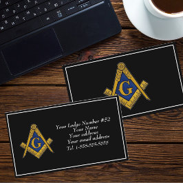 Freemason Vrijmetselarij Symbool Maçonniek Zwart Visitekaartje