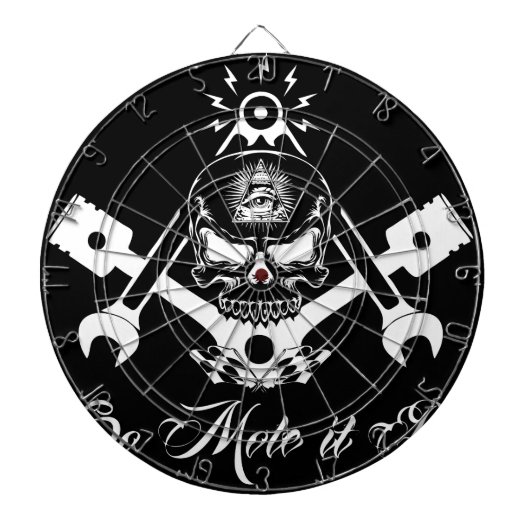Freemason-Widows-Sons-Masonic-Hotrod-Logo-20160407 Dartbord (Voorkant)