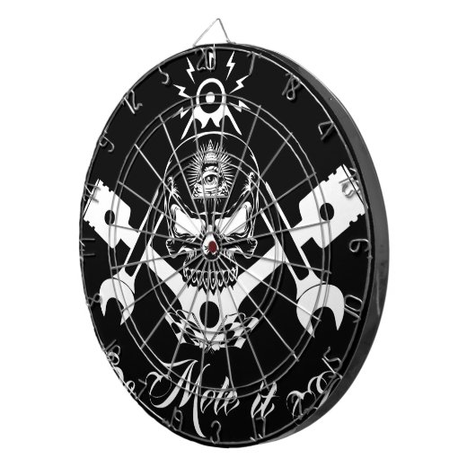 Freemason-Widows-Sons-Masonic-Hotrod-Logo-20160407 Dartbord (Voorkant Rechts)