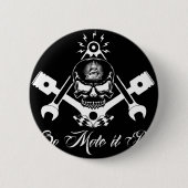 Freemason-Widows-Sons-Masonic-Hotrod-Logo-20160407 Ronde Button 5,7 Cm (Voorkant)