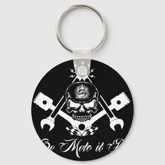 Freemason-Widows-Sons-Masonic-Hotrod-Logo-20160407 Sleutelhanger (Voorkant)