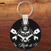 Freemason-Widows-Sons-Masonic-Hotrod-Logo-20160407 Sleutelhanger (Voorkant)