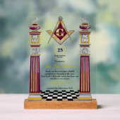 Freemason Years Services Award Acryl Bord (Neutraal)
