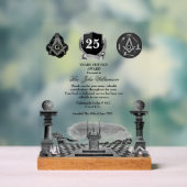 Freemason Years Services Award Acryl Bord (Neutraal)