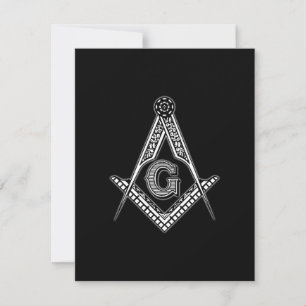 Freemason (zwart) bedankkaart