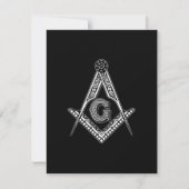 Freemason (zwart) bedankkaart (Voorkant)