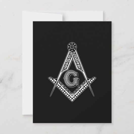Freemason (zwart) bedankkaart (Voorkant)