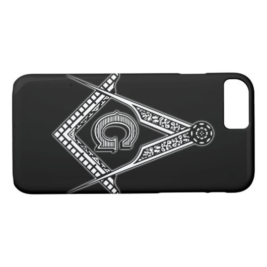 Freemason (zwart) Case-Mate iPhone case (Achterkant (Horizontaal))