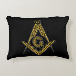 Freemason (zwart en goud) accent kussen<br><div class="desc">Freemason (zwart en goud)</div>