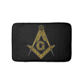 Freemason (zwart en goud) badmat (Voorkant)