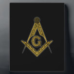 Freemason (zwart en goud) fotoplaat<br><div class="desc">Freemason (zwart en goud)</div>