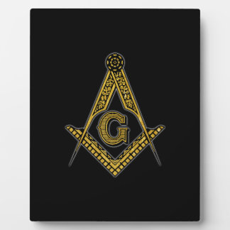 Freemason (zwart en goud) fotoplaat