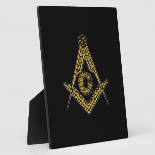 Freemason (zwart en goud) fotoplaat (Zijkant)