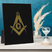 Freemason (zwart en goud) fotoplaat (Zijkant)