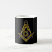 Freemason (zwart en goud) koffiemok (Center)