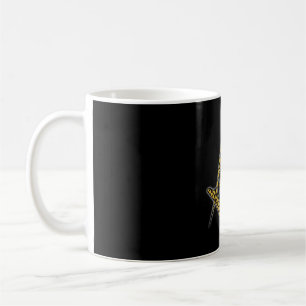 Freemason (zwart en goud) koffiemok