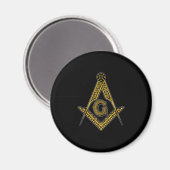 Freemason (zwart en goud) magneet (Voorkant / Achterkant)