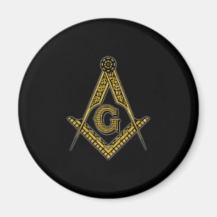Freemason (zwart en goud) magneet
