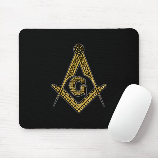 Freemason (zwart en goud) muismat (Met muis)