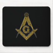 Freemason (zwart en goud) muismat (Voorkant)